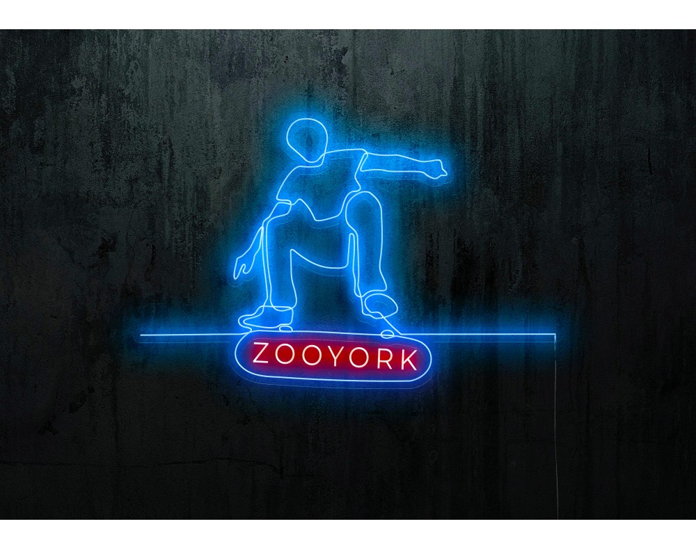 neon led skate, lightsandwires