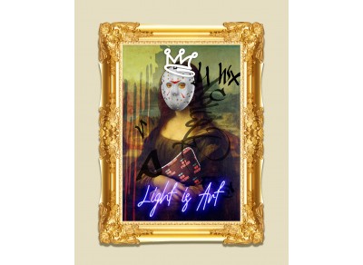 neon art Monna Lisa