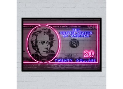 Neón Art "DOLLARS TWENTY"
