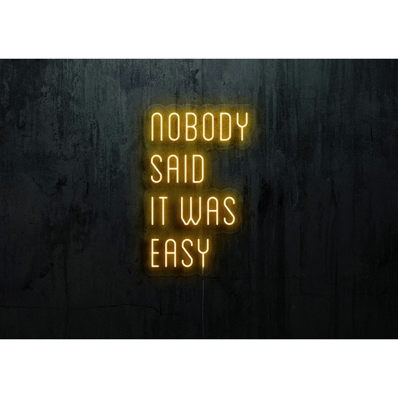 Carteles de neón LED - Luces de neón "Nobody said it was easy"