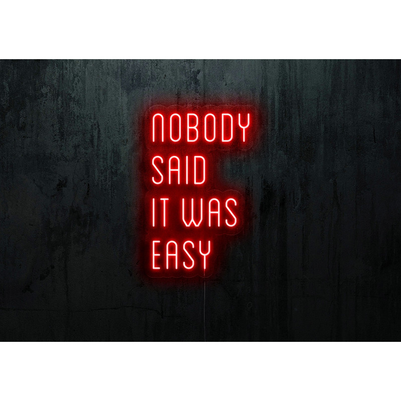 Carteles de neón LED - Luces de neón "Nobody said it was easy"