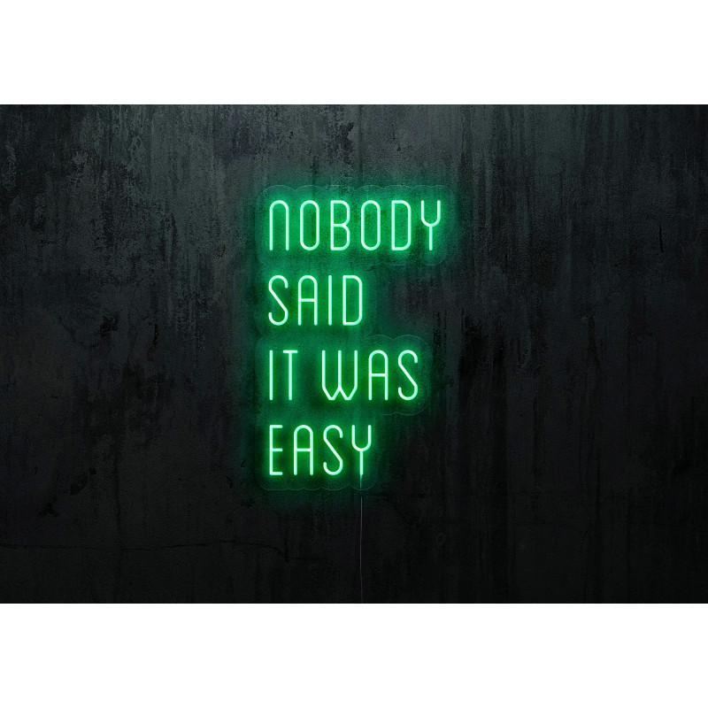 Carteles de neón LED - Luces de neón "Nobody said it was easy"