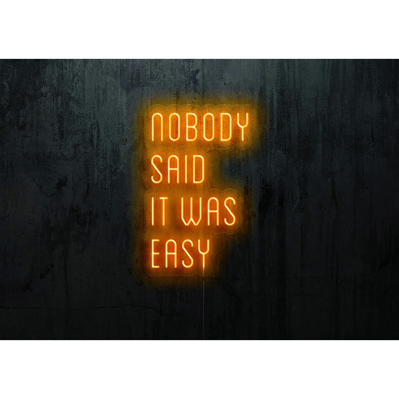 Carteles de neón LED - Luces de neón "Nobody said it was easy"