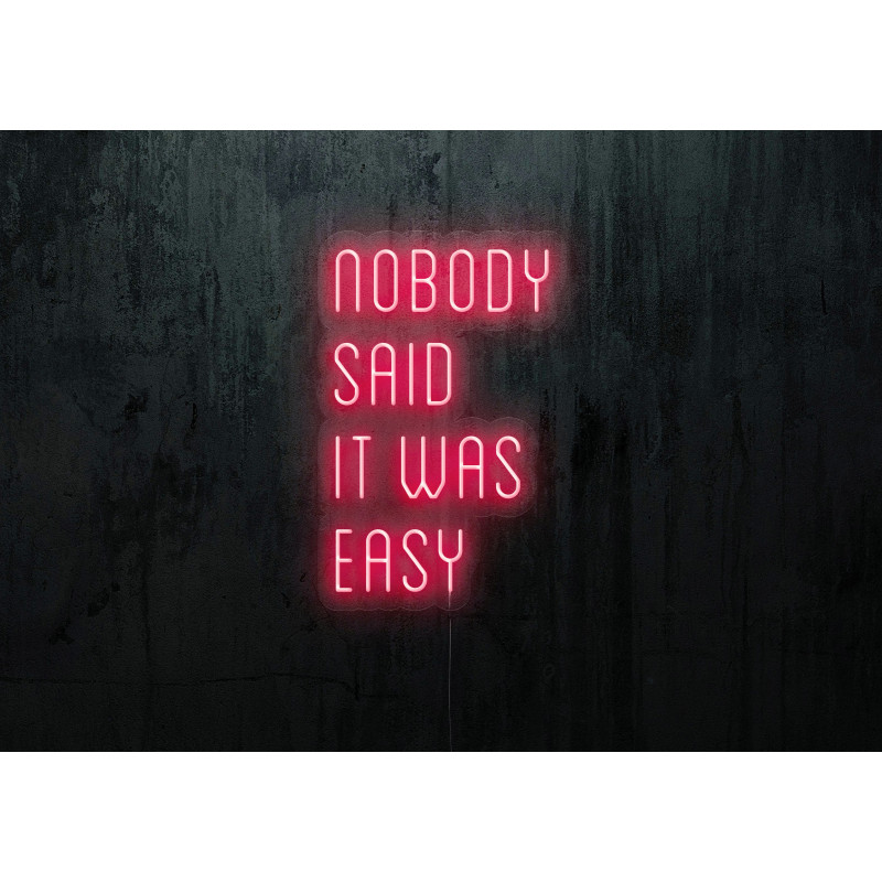 Carteles de neón LED - Luces de neón "Nobody said it was easy"