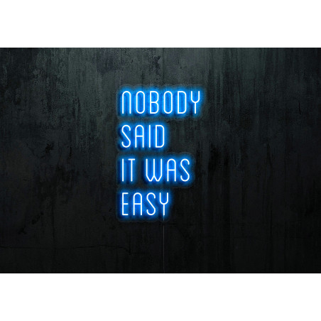 Carteles de neón LED - Luces de neón "Nobody said it was easy"
