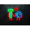 Carteles de neón LED - Luces de neón "Tuercas con amor"