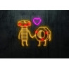 Carteles de neón LED - Luces de neón "Tuercas con amor"