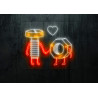 Carteles de neón LED - Luces de neón "Tuercas con amor"