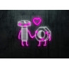 Carteles de neón LED - Luces de neón "Tuercas con amor"