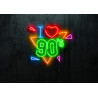 Carteles de Neón Led - Luces de neón "I Love 90"