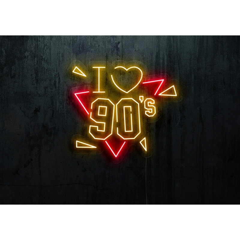Carteles de Neón Led - Luces de neón "I Love 90"