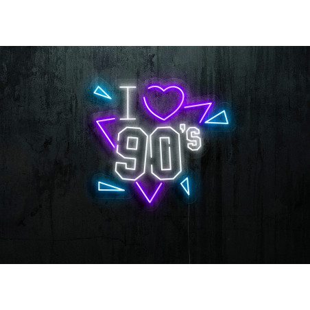Carteles de Neón Led - Luces de neón "I Love 90"