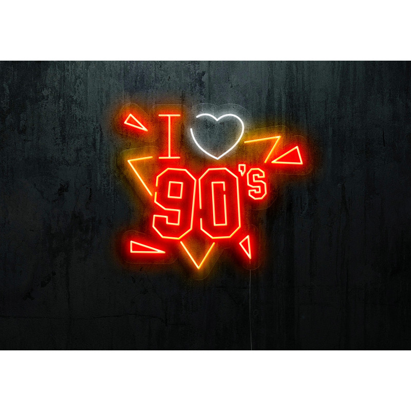 Carteles de Neón Led - Luces de neón "I Love 90"