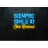 Carteles de Neón Led - Luces de neón "Siempre smile :D cero dramas"
