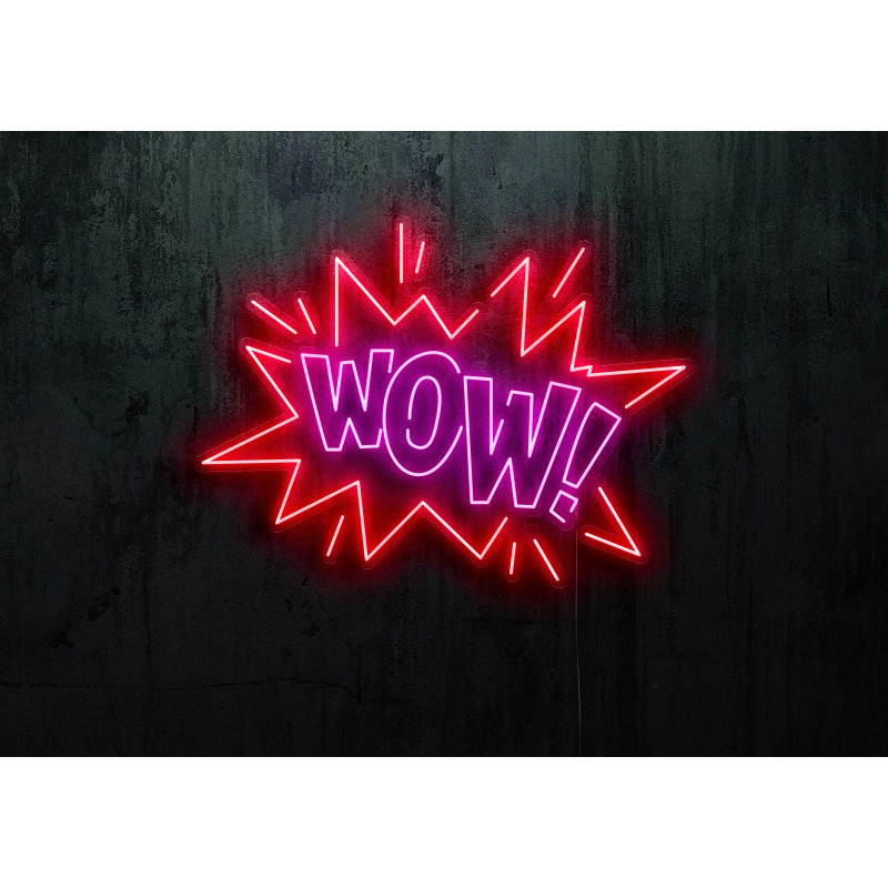 Carteles de Neón Led - Luces de neón "Wow"