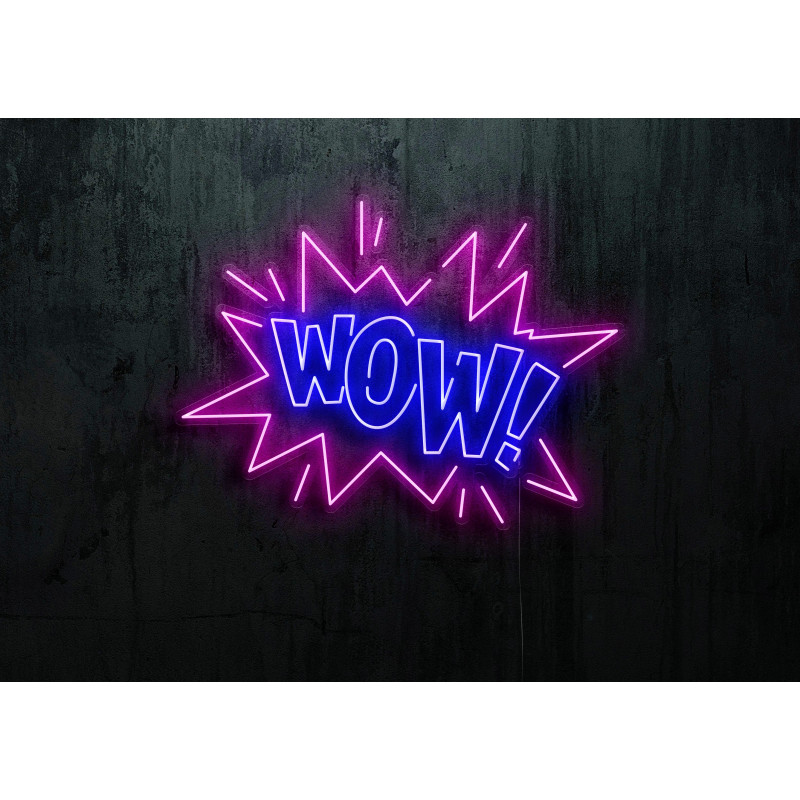 Carteles de Neón Led - Luces de neón "Wow"