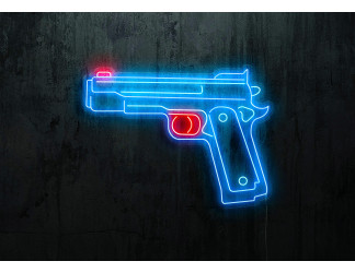 Carteles de Neón Led - Luces de neón "Pistola"