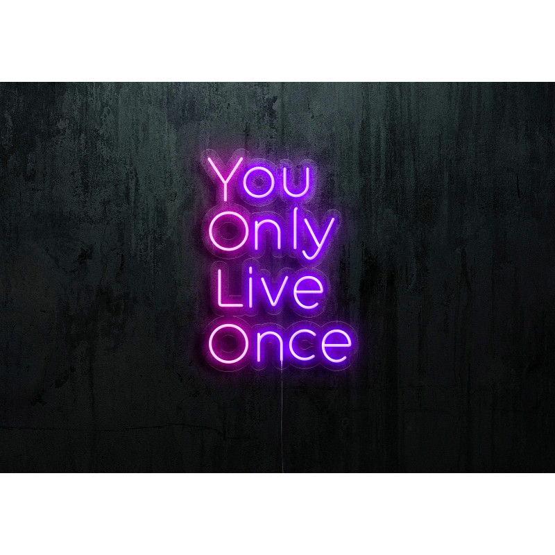 Carteles de Neón Led - Luces de neón "You Only Live Once"