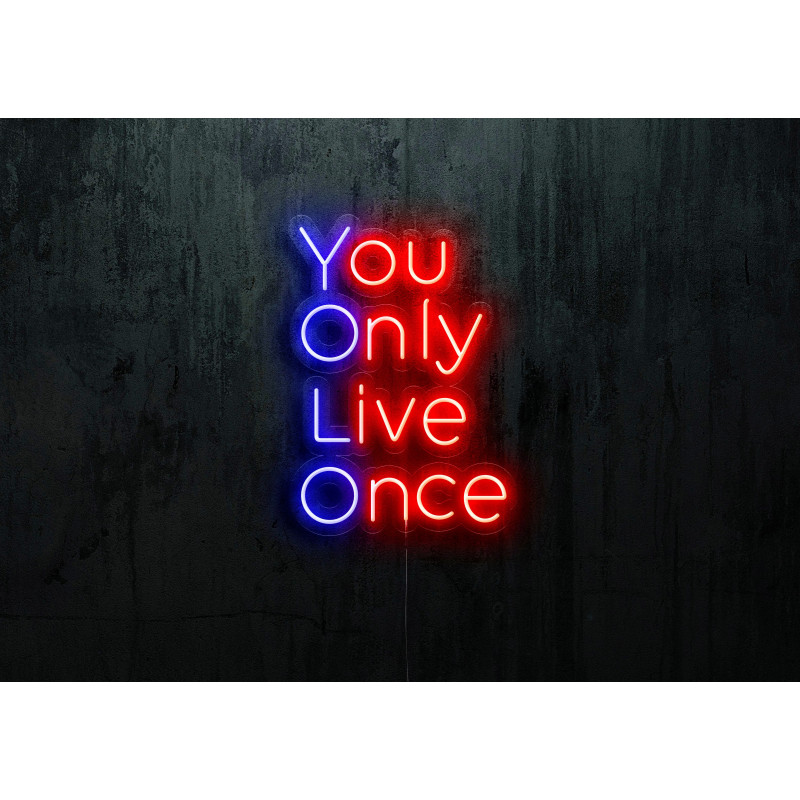 Carteles de Neón Led - Luces de neón "You Only Live Once"