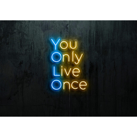 Carteles de Neón Led - Luces de neón "You Only Live Once"
