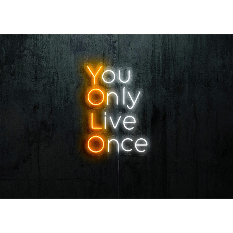 Carteles de Neón Led - Luces de neón "You Only Live Once"
