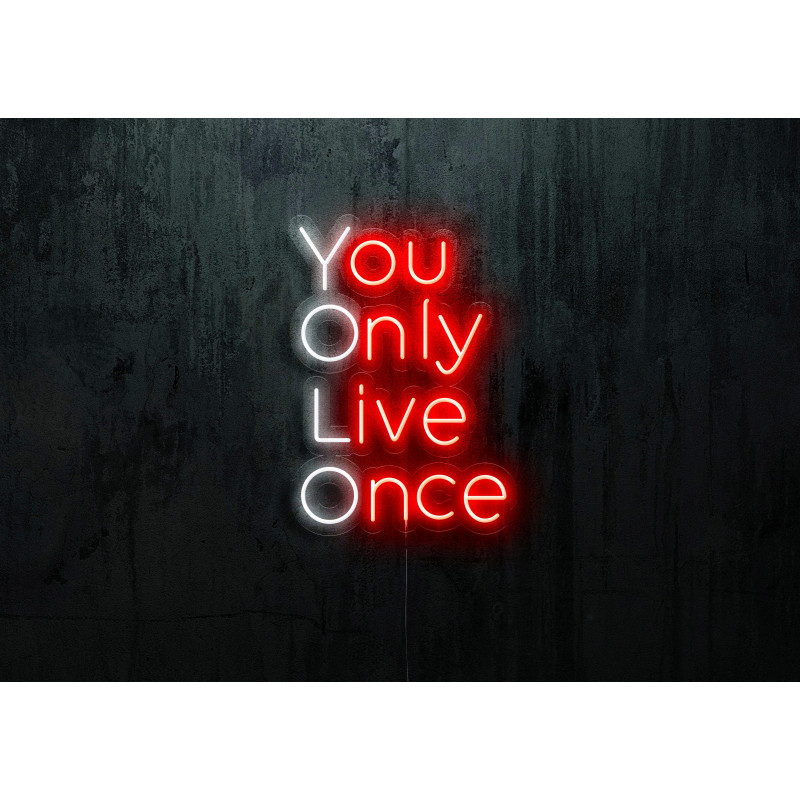 Carteles de Neón Led - Luces de neón "You Only Live Once"