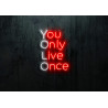 Carteles de Neón Led - Luces de neón "You Only Live Once"