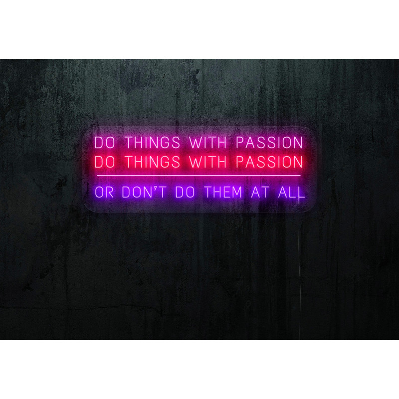 Carteles de Neón Led - Luces de neón "Do things with passion"