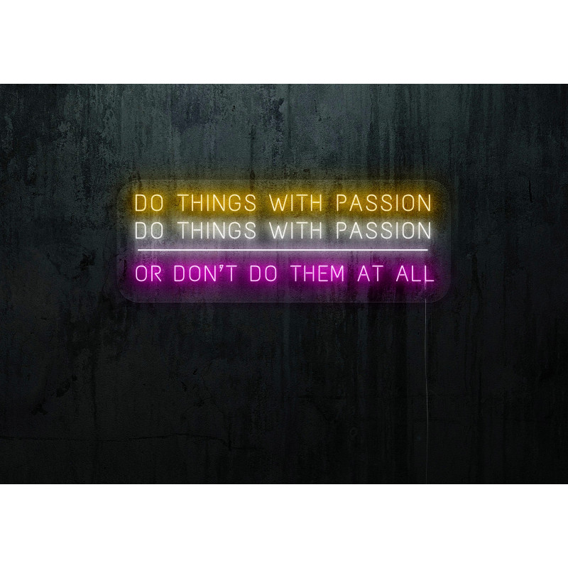 Carteles de Neón Led - Luces de neón "Do things with passion"