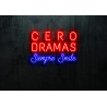 Carteles de Neón Led - Luces de neón "Cero dramas siempre smile"