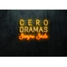 Carteles de Neón Led - Luces de neón "Cero dramas siempre smile"