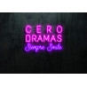 Carteles de Neón Led - Luces de neón "Cero dramas siempre smile"