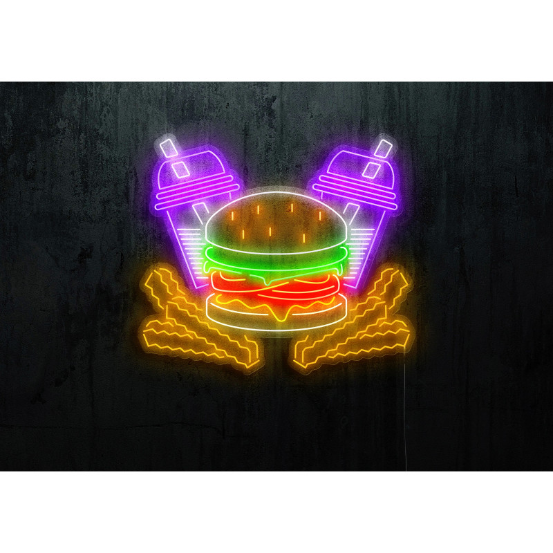 Carteles de Neón Led - Luces de neón "Burger"