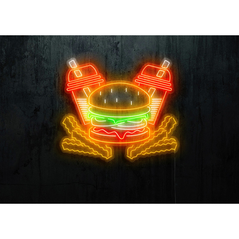 Carteles de Neón Led - Luces de neón "Burger"