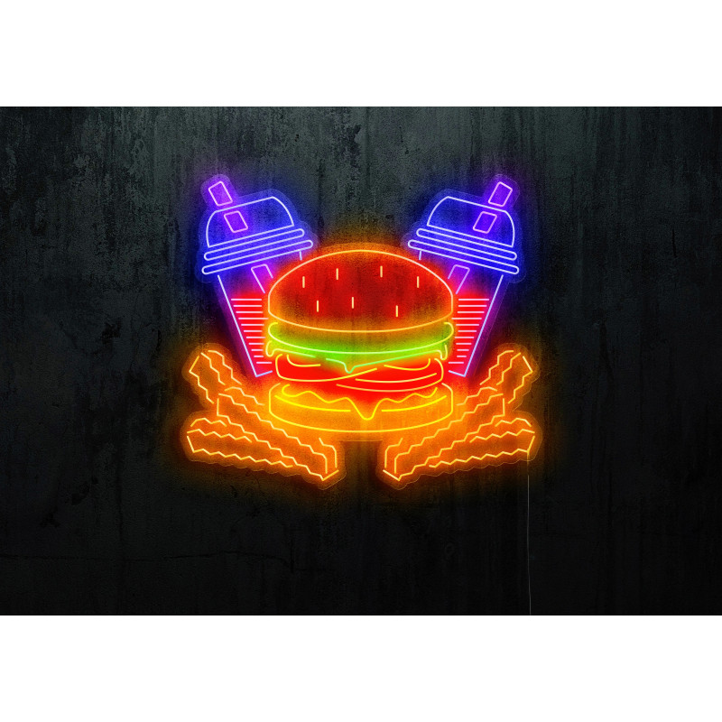 Carteles de Neón Led - Luces de neón "Burger"