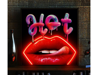 Neon Art , cuadro neon led "Hot"