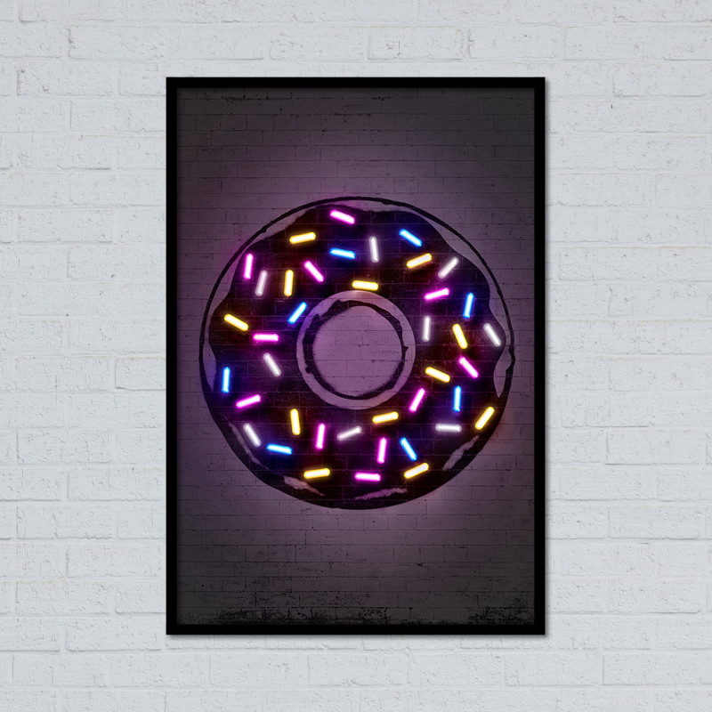 cuadro con vinilo impreso y tira de led flex cuadro con vinilo impreso y tira de led flex