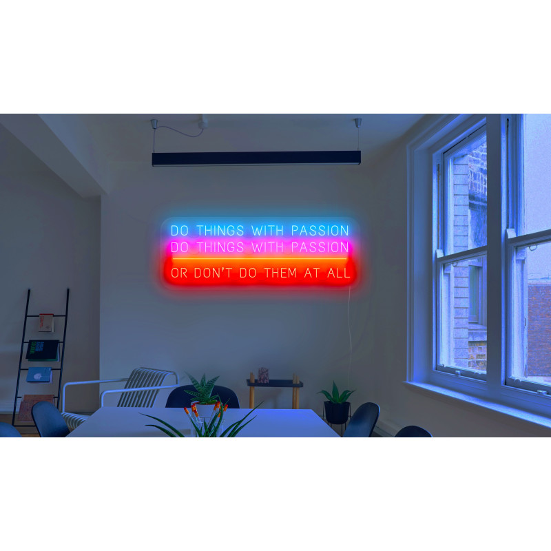 Carteles de Neón Led - Luces de neón "Do things with passion"
