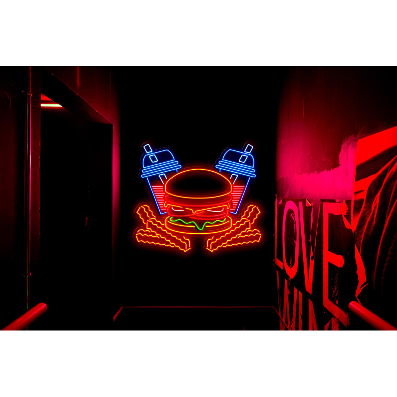 Carteles de Neón Led - Luces de neón "Burger"