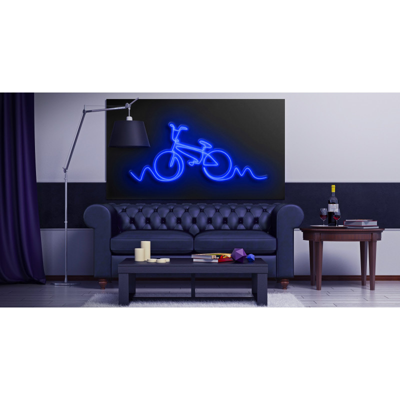 neon led silueta bici, lightsandwires