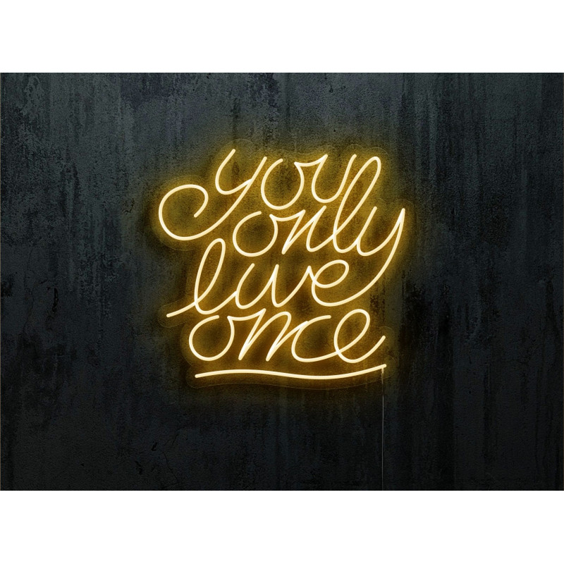 Rotulos de neón LED - Luces de neón "You only live one"