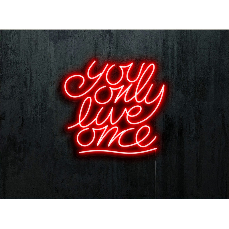 Rotulos de neón LED - Luces de neón "You only live one"