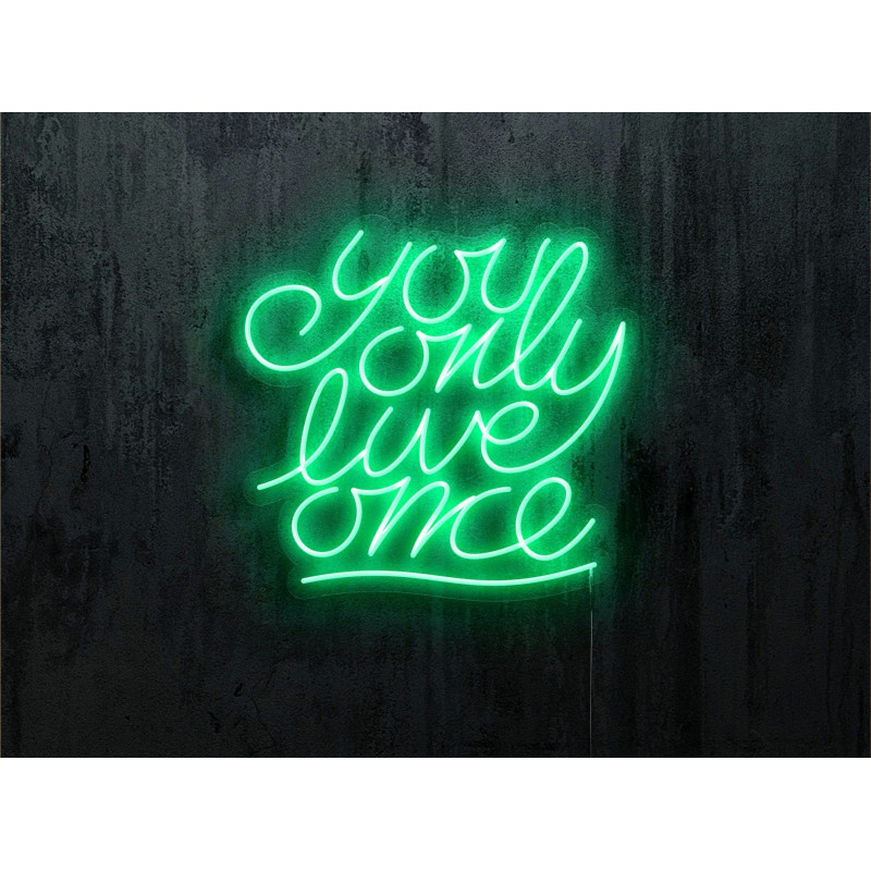 Rotulos de neón LED - Luces de neón "You only live one"
