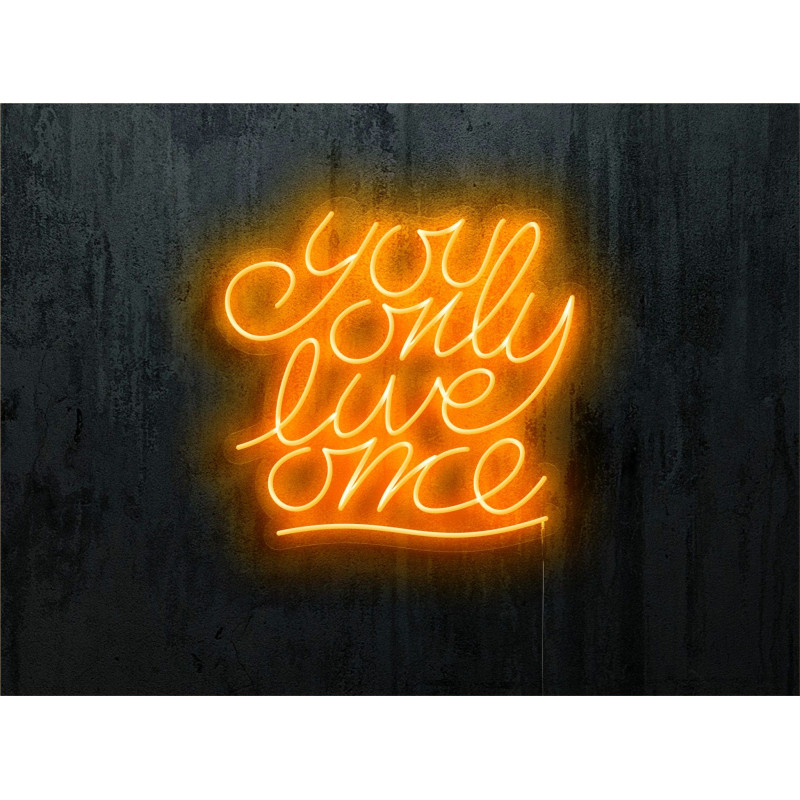 Rotulos de neón LED - Luces de neón "You only live one"
