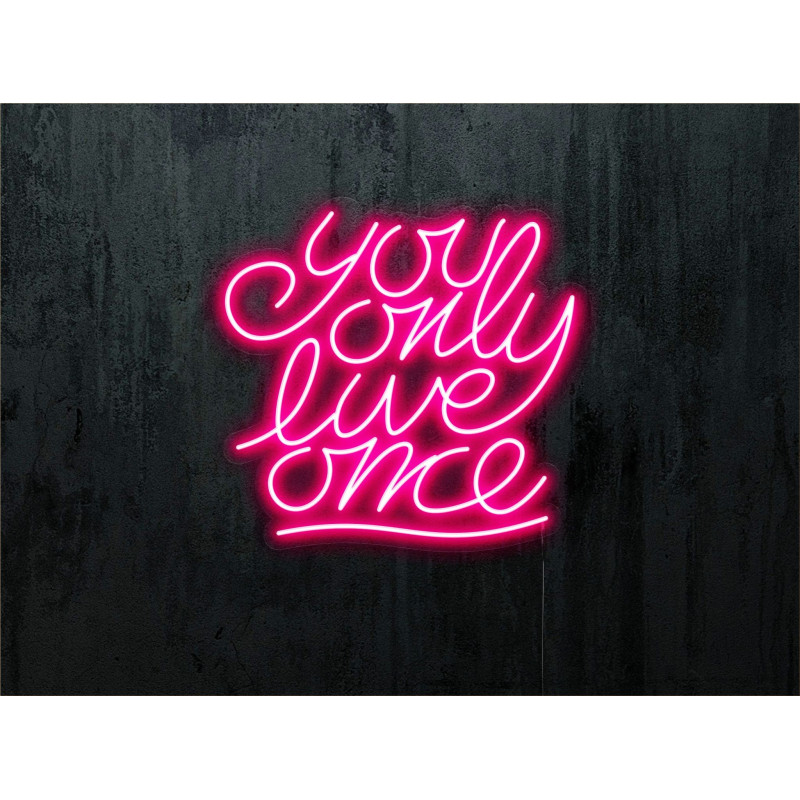 Rotulos de neón LED - Luces de neón "You only live one"
