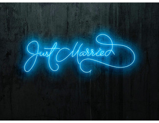 Carteles de neón LED - Luces de neón "Just maerried"