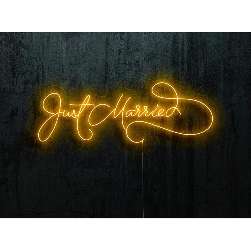 Carteles de neón LED - Luces de neón "Just maerried"