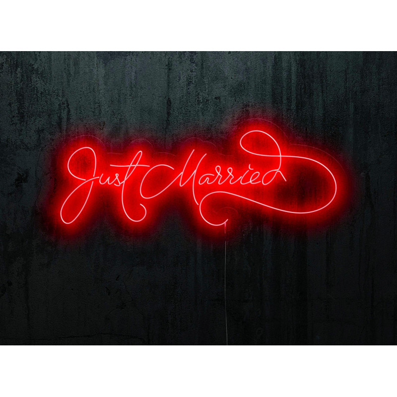 Carteles de neón LED - Luces de neón "Just maerried"