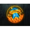 NEON LED OVNI, COLOR AZUL, AMARILLO Y AZUL. LIGHTSANDWIRES