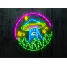 NEON LED OVNI, COLOR AZUL, AMARILLO, LILA Y VERDE .LIGHTSANDWIRES